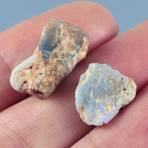 8.5Ct Natural Black Lightning Ridge Opal Facet Rough Nugget Specimen PWb7048