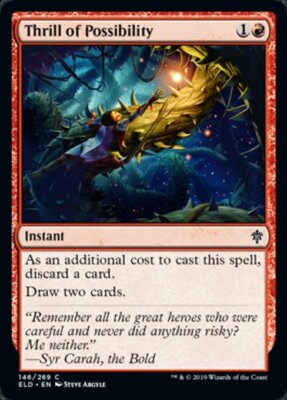 THRILL OF POSSIBILITY ~mtg NM-M Throne of Eldraine Com x4
