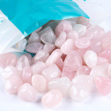 10-20Mm Each Rose Quartz Crystal Tumbled Chips Irregular Shaped Stones, 3Lbs Bul
