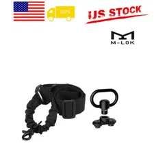 Best Single Point Rifle Gun Sling w/Quick Release Bungee QD US STOCK
