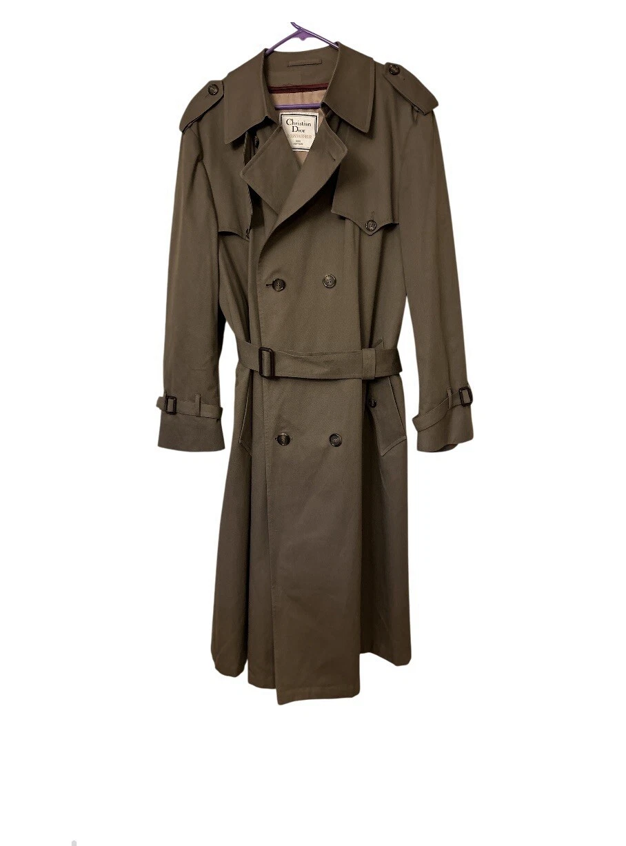 Trench coat Christian Dior avec doublure et ceinture vintage années 80 taille 46 Reg Gem !