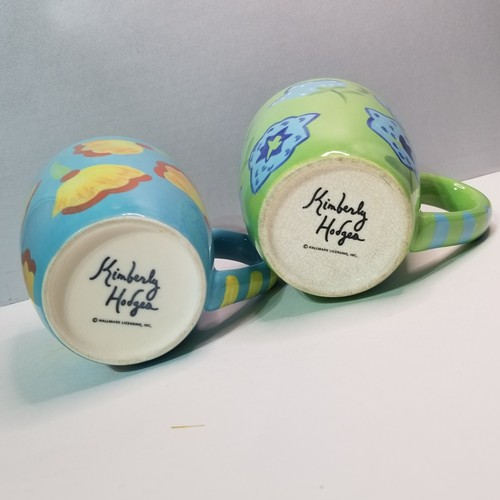 Kimberly Hodges Garden Hallmark Yellow & Blue Mug set of 2, 12oz's - Picture 4 of 7