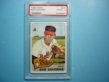 1965 TOPPS MLB BASEBALL CARD #427 BOB SAVERINE PSA 8 NM/MINT SHARP+ '65 GL