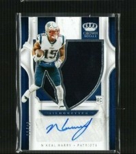 2019 CROWN ROYALE N'KEAL HARRY ROOKIE SILHOUETTES AUTO 11/49 PATRIOTS 