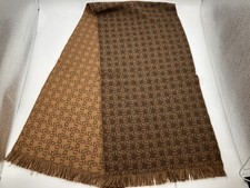 FENDI Zucca Scarf 150x35cm Brown Free Shipping