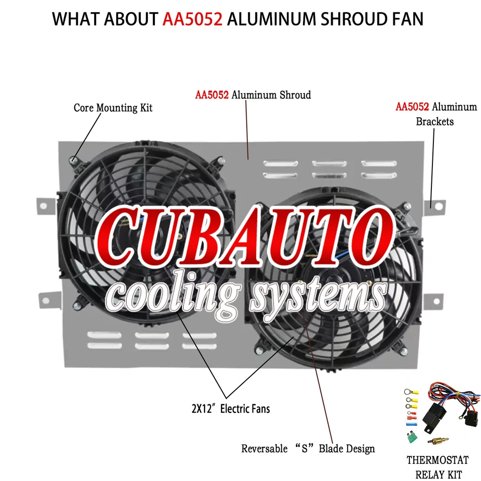 Cubierta Ventiladores Eléctricos Relé Ajuste 1963-1968 Chevy Chevelle Impala Biscayne Bel Air Foto 2 de 4