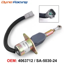 24V Fuel Shut Off Stop Solenoid 4063712 6743-81-9141 SA-5030-24 For Cummins 6CT