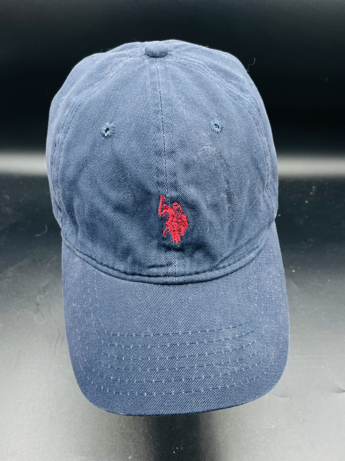 U.S. Polo Assn. Cappello da baseball blu navy polo fibbia pony regolabile