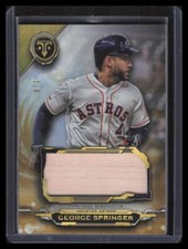 2019 Topps Triple Threads Jumbo Relics Gold sjrgsp4 George Springer Bat 1/9