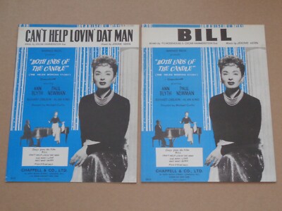 Ann Blyth - Both Ends Of The Candle - Lot of 2 1957 filmmusic sheets
