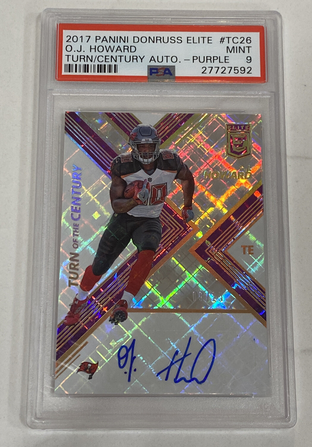 OJ Howard Panini Donruss Elite Turn of the Century Autographs #TC26 Purple
