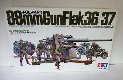 Tamiya 1:35 German 88mm Gun Flak36/37 #35017 NOS