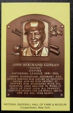 Jocko Conlan Gold Hall of Fame Plaque Postcard 