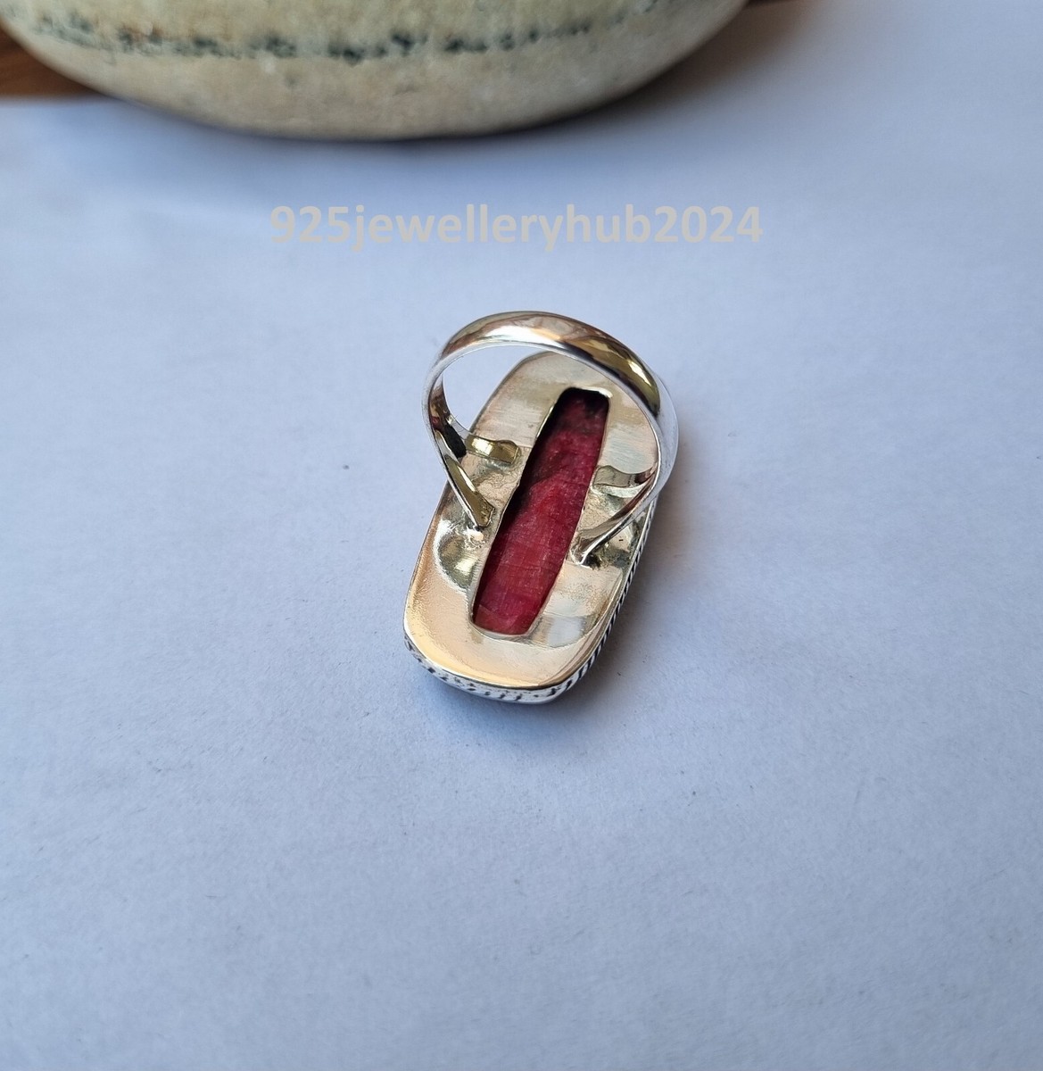 Lovely Ruby Gemstone Gift For Her Ring 925 Sterling Silver