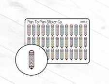 2899-2~~Pastel Pencil Checklist Planner Stickers.