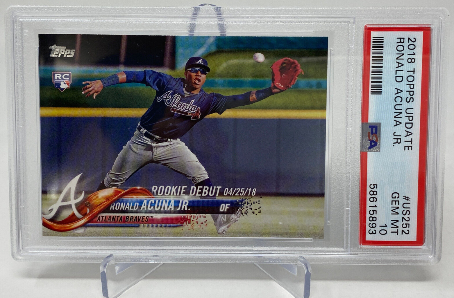 2018 Topps Ronald Acuna Jr. Rookie Card - PSA 10