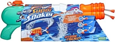 Nerf Super Soaker Hydro Frenzy Water Blaster, wilder 3-in-1-Einweichspaß, verste