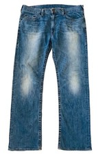 True Religion Bobby Jeans 40x33 Mens Blue USA Made Straight Stonewash Denim