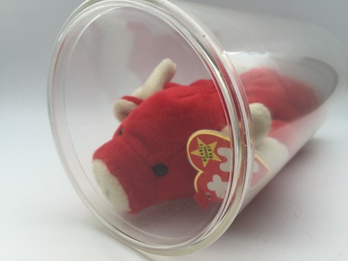 Vintage Authentic Snort The Bull Beanie Baby Tag Errors PVC Bean Plüschtier 90er - Bild 3 von 11