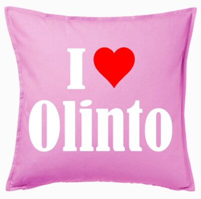 I Love Olinto Kissenbezug Pink Ich Liebe Olinto 114886