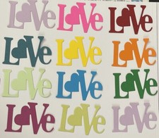 LOVE HEART Die-Cuts 4pc Valentine  s Day  Family  Holiday  Wedding  Couples  Words  