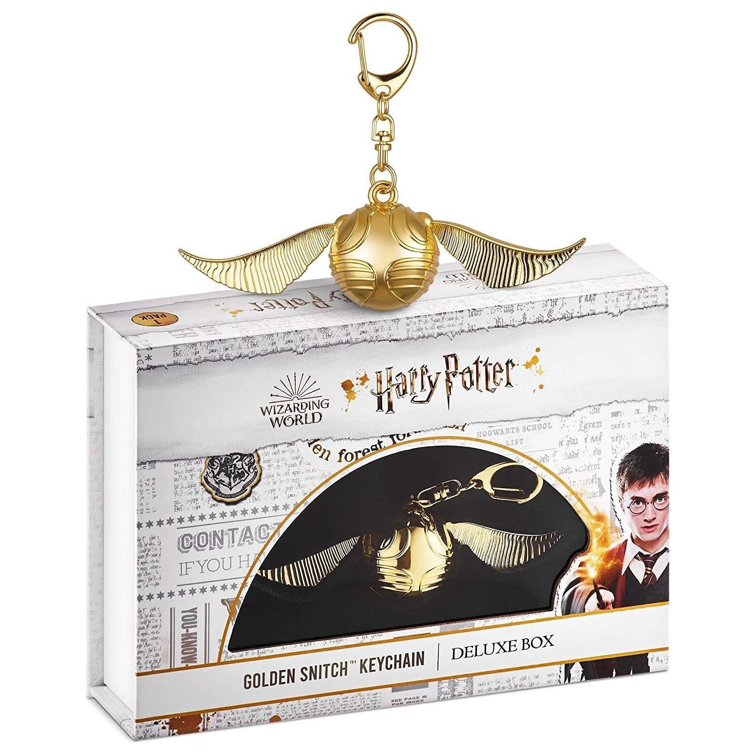Harry Potter Llavero Snitch Dorado Alas Movibles para Tirar de Cremallera Regalos Favores