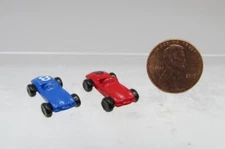 Dollhouse Miniature Toy Race Car Red or Blue MUL649