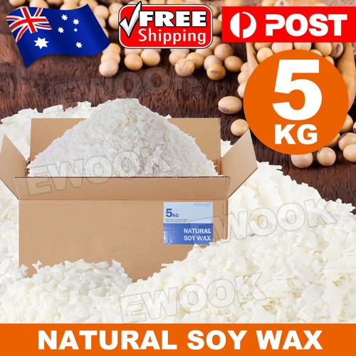 Natural Soy Wax Candle Making Supplies Crafts [ 5kg ] Container & Tea