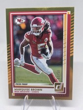 2025 Donruss #122 Chiefs WR Marquise Brown GOLD Press Proof 03/50