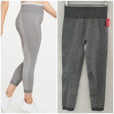 Spanx Seamless Sculpt Leggings Women's M Gray Stretch Activewear Athletic NWT