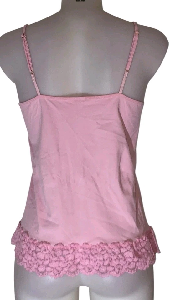 Banana Republic Sz XL Women’s Pink Lace Babydoll Coquette Barbiecore Tank Top - Image 2 of 4
