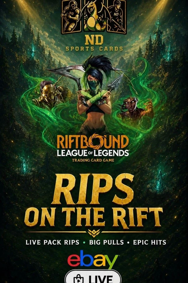 RIPS ON THE RIFT WITH ND SPORTS CARDS - RIFTBOUND ONLY STREAM