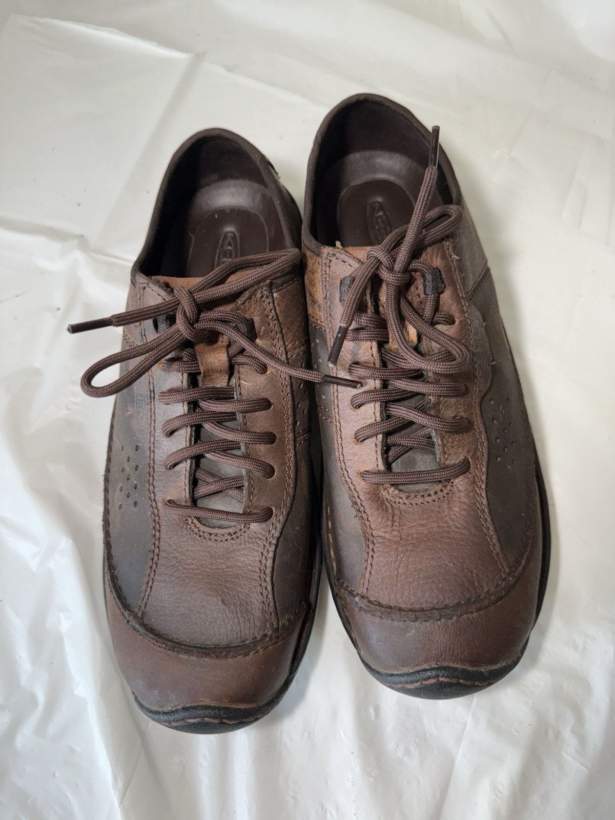 Oxford Keen stringate uomo taglia 10 pelle marrone