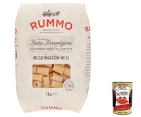 12X Rummo Mezzi Rigatoni N. 51 Hartweizengrieß Pasta Nudeln 1Kg Packung+Polpa