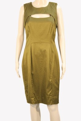 French Connection Damen Kleid Gr. 40 (UK 14) Grün Shiftkleid Shirtkleid Dress