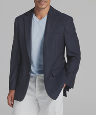 BROOKS BROTHERS Brookscool Navy Blue Striped Sport Coat Suit Blazer 42R Wool