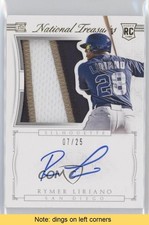 2015 National Treasures Rookie Silhouette Gold 7/25 Rymer Liriano Auto READ 4o3