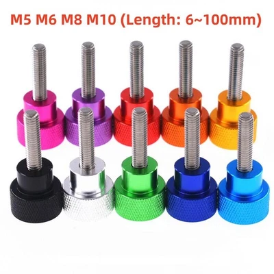 M5 M6 M8 M10 Rändelschrauben Aluminium + Edelstahl Handgriff Knopf Schrauben - Bild 1 von 4