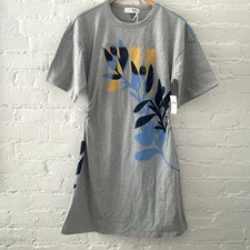 Anthropologie Daily Practice T-Shirt Dress Ruched Side Womens M Stretch Knit NWT