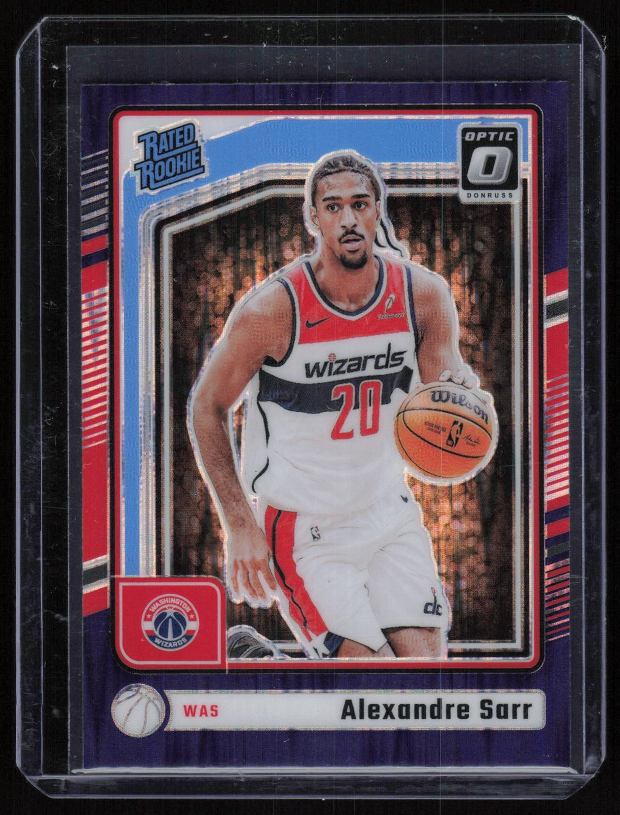 Alexandre Sarr 2024-25 Donruss Optic Purple Shock #276 RC Washington Wizards