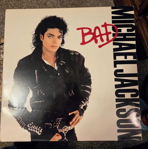 MICHAEL JACKSON bad LP Nm/MT vinyl, album, with lyric inner, 1987 1st Press