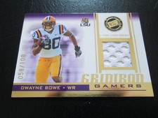 DWAYNE BOWE 2007 PRESS PASS GRIDIRON GAMERS LSU AUTHENTIC GAME USED JERSEY #/100