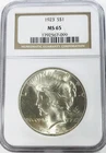 *1923 PHILADELPHIA MINT PEACE DOLLAR* *NGC MS65* NR #P3155
