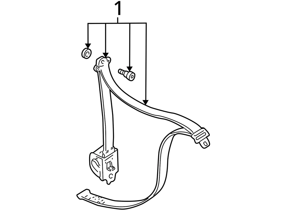 Ford Focus 2000-2004 pasajero cinturón de seguridad delantero retractor ULWIO Foto 4 de 4