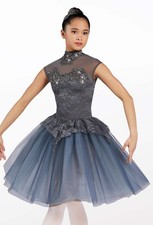 Dance Costume Medium Child Blue Weissman 12879 Ballet Lace Overlay
