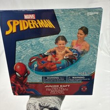 Bestway Marvel SpiderMan Junior Raft Kids Blue Red New Inflatable Pool Float Toy