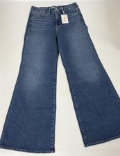 Good American Good Waist Palazzo GP127ST Wide Leg Jeans Blue451 Size 12/31"