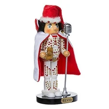 Kurt Adler Elvis in White Suit Christmas Nutcracker, 10 inches #14257825