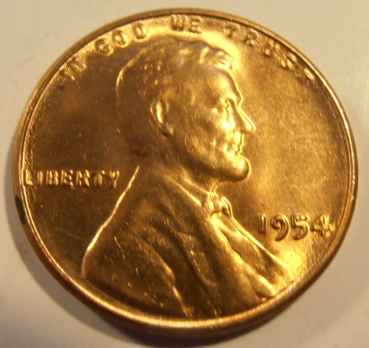 1954 P Lincoln Wheat Cent BU Uncirculated Mint State 1c Coin From OBW - Image 3 of 4