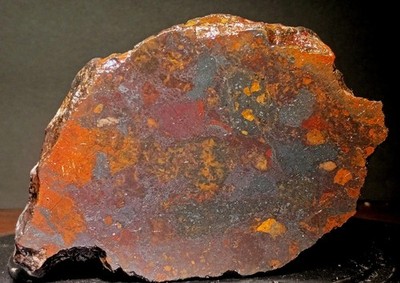 Historic Iron Mountain Hematite Infused Red Jasper Polished Rock 5'' Face